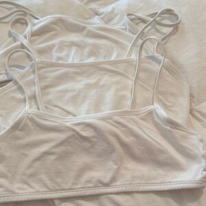 3 Women's White Bandeau Set